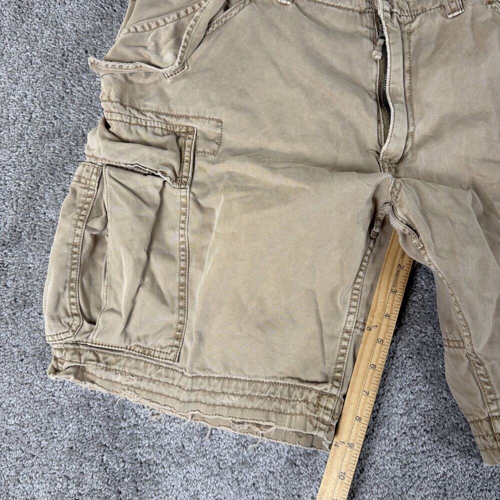 Vtg Polo Ralph Lauren Cargo Shorts Mens 40 Khaki 90s Paratrooper Grunge 9" Baggy - Picture 12 of 12